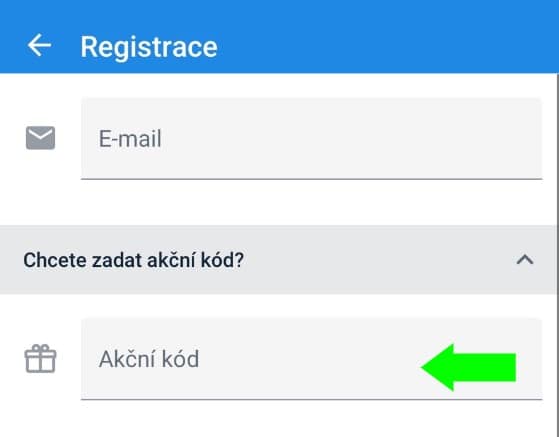 Akčny kod tipsport  - Registrácia